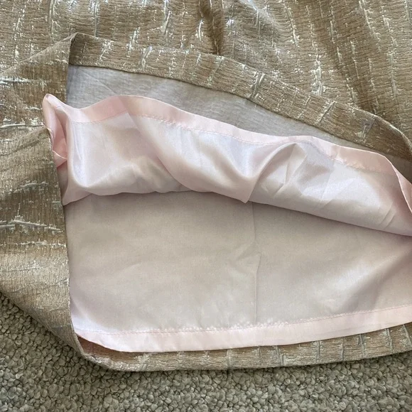 Vintage hunter Dixon brocade lined dress in silver & blush size 2 - Picture 6 of 14